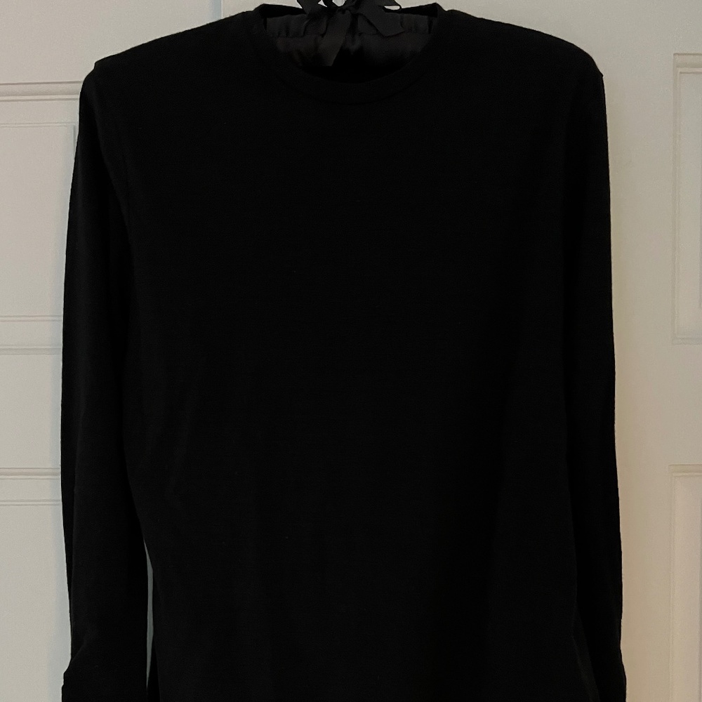 Burberry London long sleeve wool top, black, size M